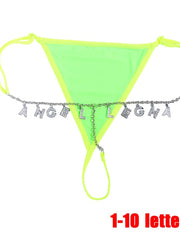 Load image into Gallery viewer, Letter Chain Thong