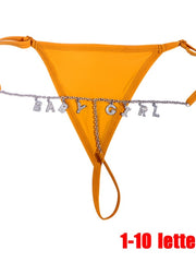 Load image into Gallery viewer, Letter Chain Thong