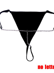 Load image into Gallery viewer, Letter Chain Thong