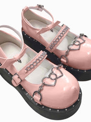 Load image into Gallery viewer, Buckle Chunky Heel Shoes