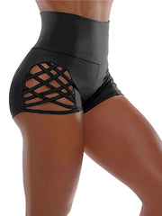 Load image into Gallery viewer, High Waist Hollow-out Shorts