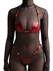 Load image into Gallery viewer, Faux Leather Bras & Panties