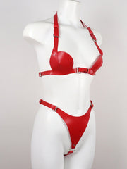 Load image into Gallery viewer, Faux Leather Bras & Panties