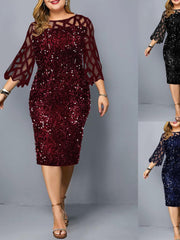 Load image into Gallery viewer, Elegant Sequin Dress