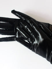 Load image into Gallery viewer, Lace Faux Leather Gloves