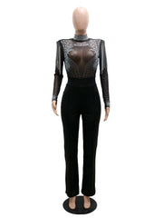 Load image into Gallery viewer, Sheer-Top Jumpsuit