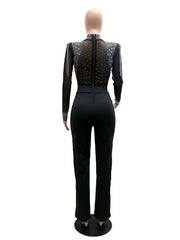 Load image into Gallery viewer, Sheer-Top Jumpsuit