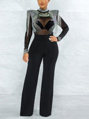 Load image into Gallery viewer, Sheer-Top Jumpsuit