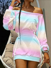 Load image into Gallery viewer, Long Sleeve Off Shoulder Dress