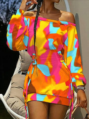 Load image into Gallery viewer, Long Sleeve Off Shoulder Dress