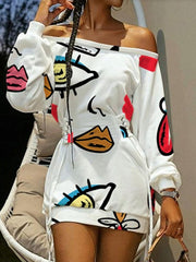 Load image into Gallery viewer, Long Sleeve Off Shoulder Dress