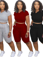 Load image into Gallery viewer, Hooded Top & Shorts