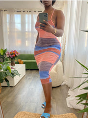 Load image into Gallery viewer, Halter Striped Dress