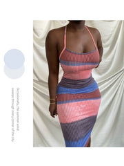 Load image into Gallery viewer, Halter Striped Dress