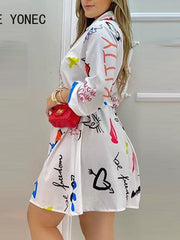 Load image into Gallery viewer, All Over Letter Print Mini Dress