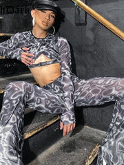 Load image into Gallery viewer, Flared Leg Sheer Pants