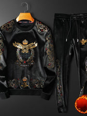 Load image into Gallery viewer, Embroidered Long Sleeve T-Shirt & Pants