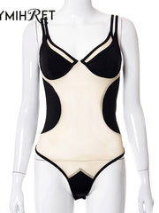 Load image into Gallery viewer, Sheer Patchwork Bodysuit