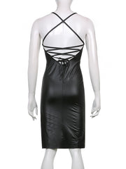 Load image into Gallery viewer, Faux Leather Dress
