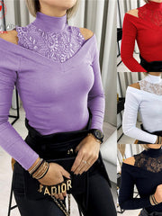 Load image into Gallery viewer, Cold Shoulder Layered Top