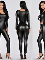 Load image into Gallery viewer, Faux Latex Jumpsuits