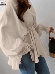 Load image into Gallery viewer, Long Sleeve Ruffle Blouse