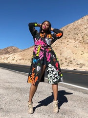 Load image into Gallery viewer, Graffiti Long Sleeve Coat