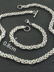 Load image into Gallery viewer, Stainless Steel Necklace & Bracelet