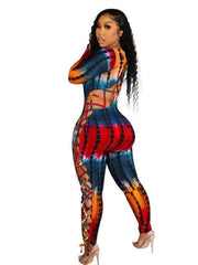 Load image into Gallery viewer, Asymmetrical Lace-Up Jumpsuit