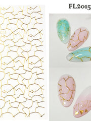 Load image into Gallery viewer, Gold Nail Line Sticker