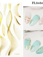 Load image into Gallery viewer, Gold Nail Line Sticker