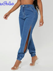 Load image into Gallery viewer, Side Leg Split Jeans