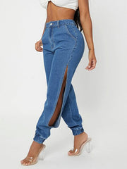 Load image into Gallery viewer, Side Leg Split Jeans
