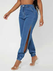 Load image into Gallery viewer, Side Leg Split Jeans