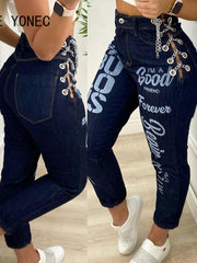 Load image into Gallery viewer, Side Chain Lace-Up Jeans