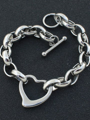 Load image into Gallery viewer, Stainless Steel Heart Bracelet