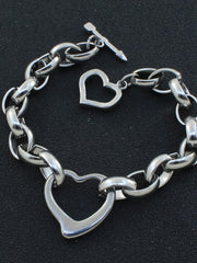 Load image into Gallery viewer, Stainless Steel Heart Bracelet