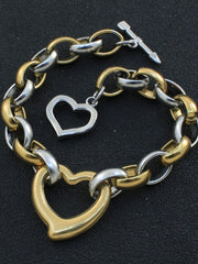 Load image into Gallery viewer, Stainless Steel Heart Bracelet