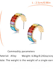 Load image into Gallery viewer, Multi-Color Crystal Earrings