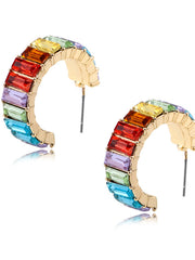 Load image into Gallery viewer, Multi-Color Crystal Earrings