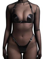 Load image into Gallery viewer, Faux Leather Bras & Panties