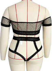 Load image into Gallery viewer, Sheer Dot Lingerie Set