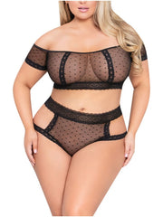 Load image into Gallery viewer, Sheer Dot Lingerie Set