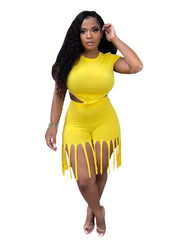 Load image into Gallery viewer, T-Shirt & Frayed Shorts Set