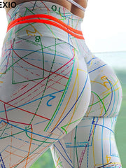 Load image into Gallery viewer, Multi-Color Lines High Waist Leggings