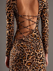 Load image into Gallery viewer, Long Sleeves Exotic Dress