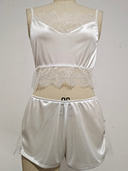 Load image into Gallery viewer, Satin Top & Shorts Pajama Set