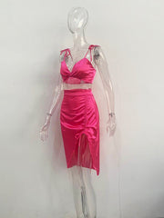 Load image into Gallery viewer, Two Piece Set (Top and Skirt)