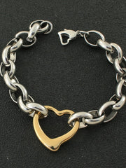 Load image into Gallery viewer, Stainless Steel Heart Bracelet