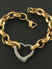 Load image into Gallery viewer, Stainless Steel Heart Bracelet